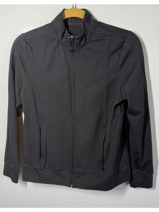 Lands' End Jackets & Blazers - Lands' End Womens Small Black Full Zip Athletic Jacket Lightweight Soft Shell